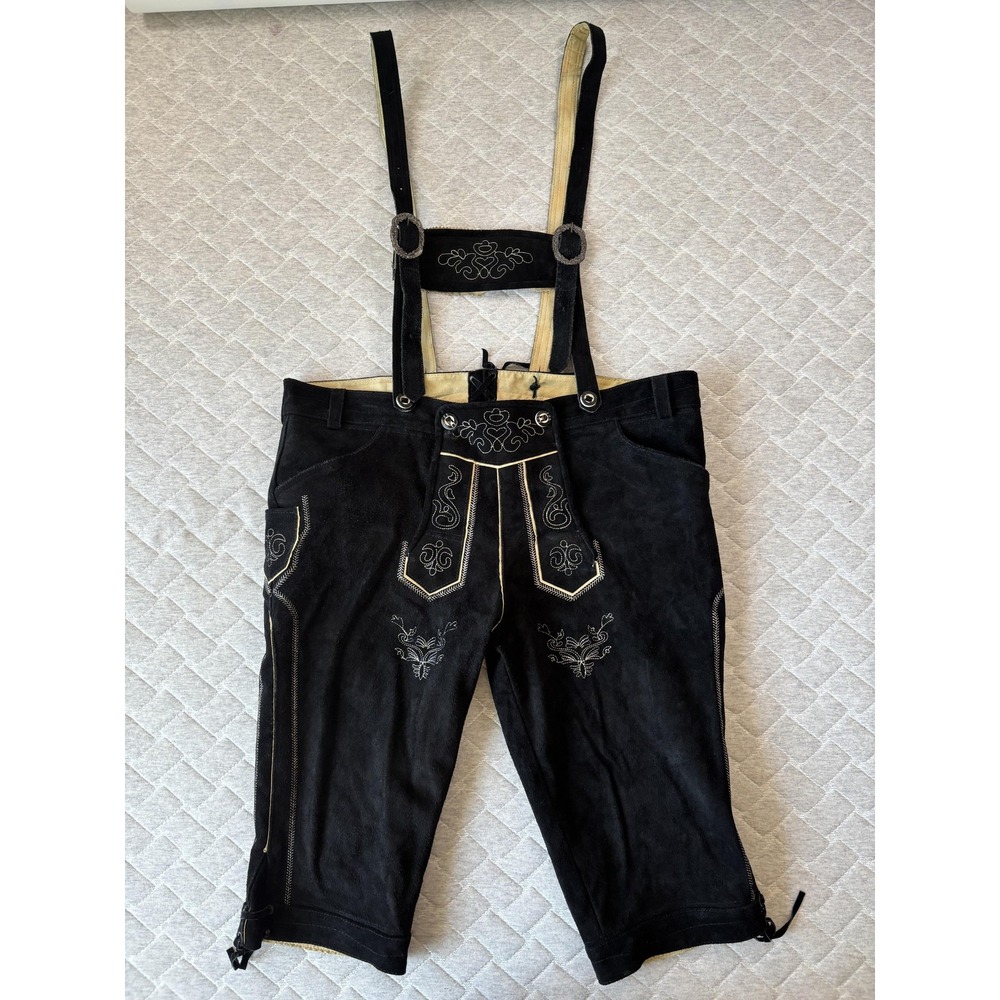Gaudi Leathers Lederhosen Mens 60 Embroidered German Oktoberfest Pants Tradition